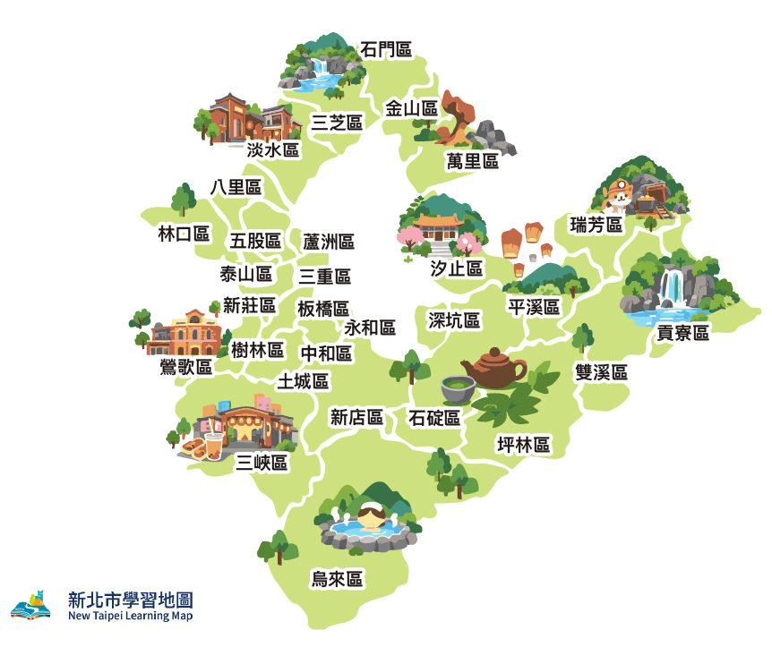 New Taipei City learning area map